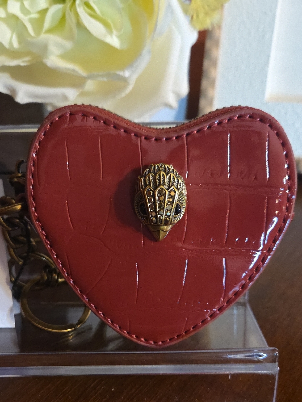 Kurt Geiger London Kensington Heart Keyring Charm NWOT
